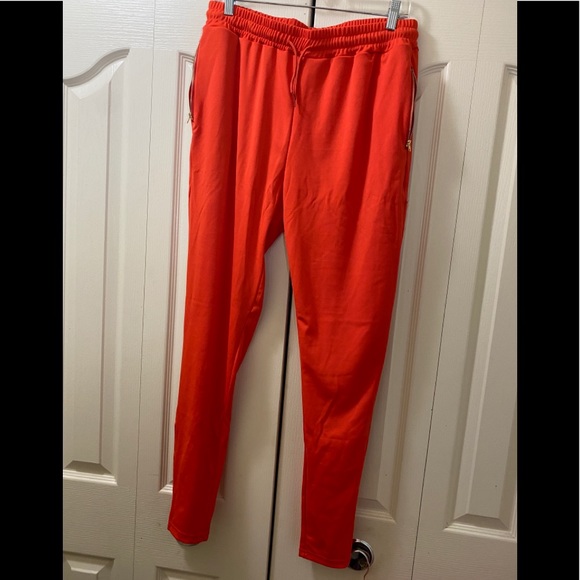 Solid Colored hooded zipper leisure Two Piece Pants Set - Picture 3 of 5